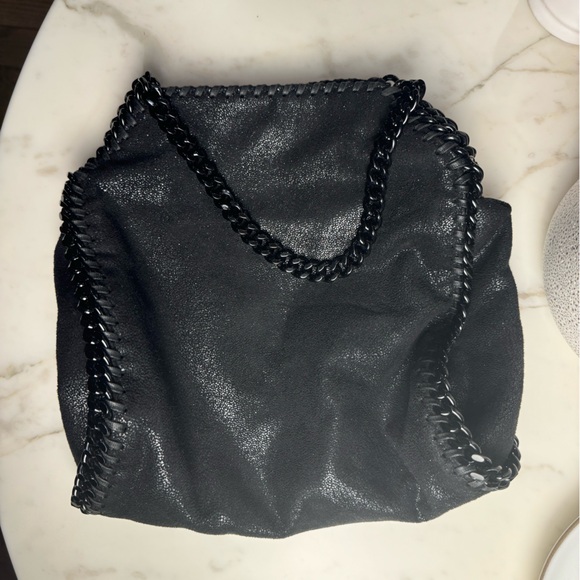 Stella McCartney Falabella black faux brushed leather bag with black straps - Picture 3 of 13